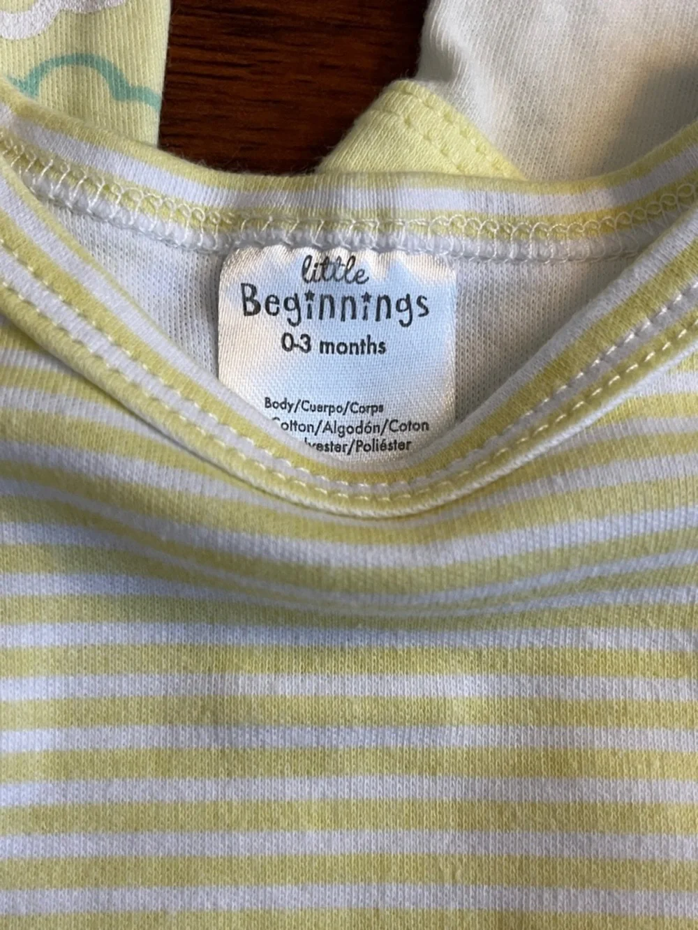 ⭐️⭐️ PICK 5 / $20 (3)Baby One-Piece Bodysuit Set - Yellow Cloud & Stripe Designs